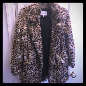 Lucy Paris Faux Fur Leopard Coat